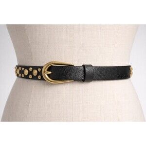 Miu Miu Black Ruched Leather Belt with Silver-Tone Buckle Miu Miu Leather Belt | Saks Fifth Avenue main image 4